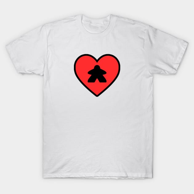 Meeple in my heart! T-Shirt by SkyBoardGamingStore